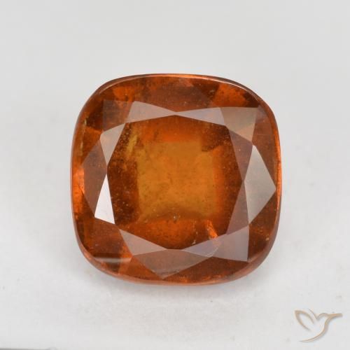 1.96ct 자연스러운 앰버 오렌지 헤소나이트 가넷, 방석, VS-SI