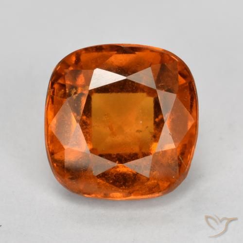 2.05ct 자연스러운 붉은 오렌지 헤소나이트 가넷, 방석, VS-SI