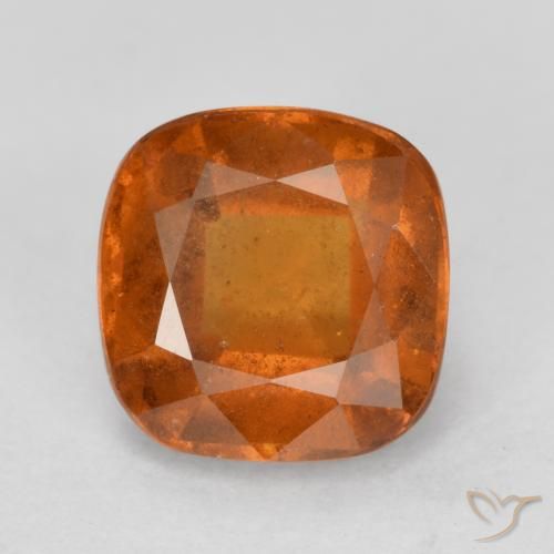 2.06ct 자연스러운 딥 오렌지 헤소나이트 가넷, 방석, VS-SI