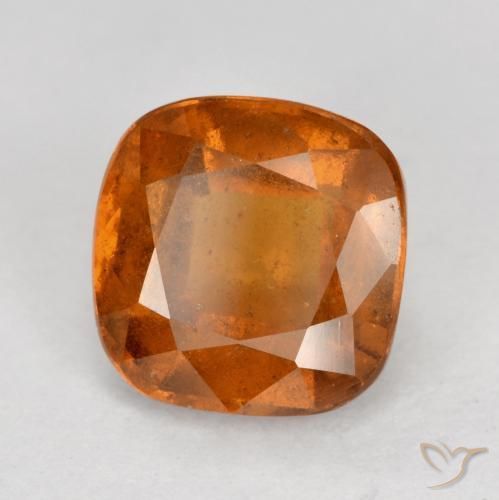 2.06캐럿 천연 딥 오렌지 헤소나이트 가넷, 방석, VS-SI