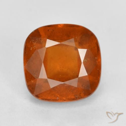 2.12ct 자연스러운 파이어 오렌지 헤소나이트 가넷, 방석, VS-SI