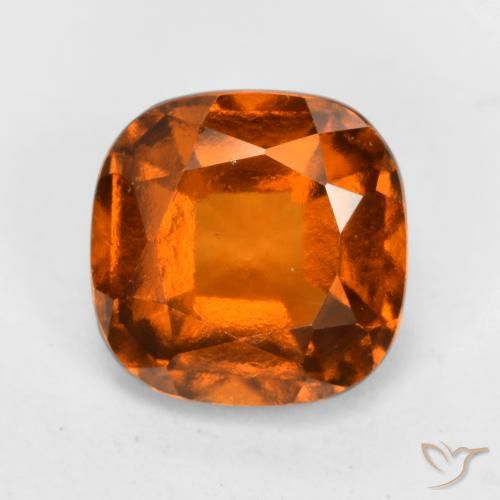 1.98ct 자연스러운 앰버 오렌지 헤소나이트 가넷, 방석, VS