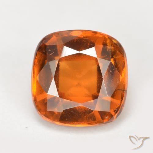 2.20ct 자연스러운 딥 오렌지 헤소나이트 가넷, 방석, VS