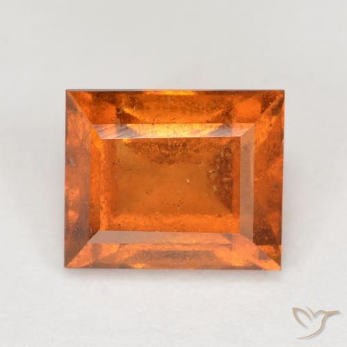2.15ct 자연스러운 미디엄 오렌지 헤소나이트 가넷, 바게트, VS-SI