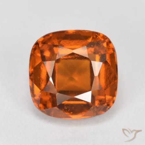 2.45ct 자연스러운 미디엄 다크 오렌지 헤소나이트 가넷, 방석, VS