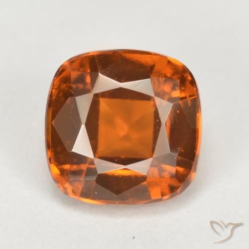 2.46ct 자연스러운 미디엄 다크 오렌지 헤소나이트 가넷, 방석, VVS-VS