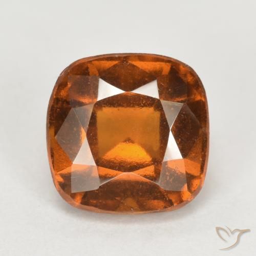 2.31ct 자연스러운 미디엄 다크 오렌지 헤소나이트 가넷, 방석, VS