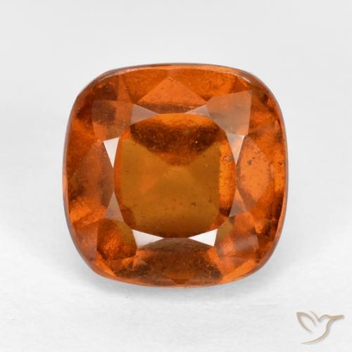 2.42ct 자연스러운 미디엄 다크 오렌지 헤소나이트 가넷, 방석, VS-SI
