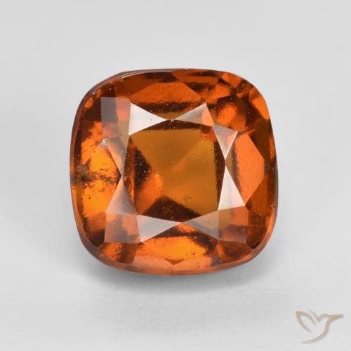2.46ct 자연스러운 미디엄 다크 오렌지 헤소나이트 가넷, 방석, VS-SI