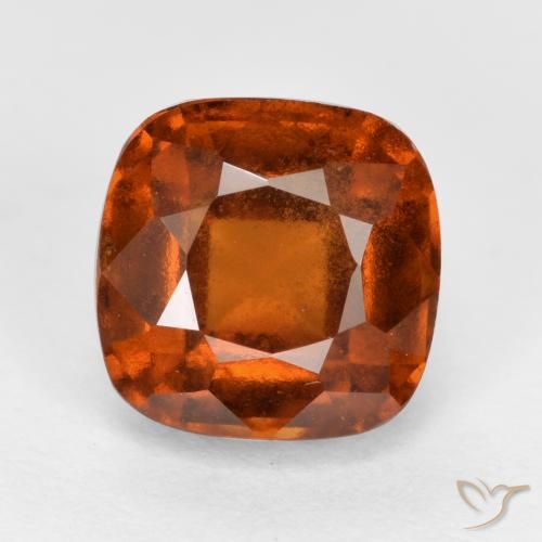 2.34ct 자연스러운 붉은 오렌지 헤소나이트 가넷, 방석, VS-SI