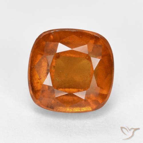 2.66ct 자연스러운 딥 오렌지 헤소나이트 가넷, 방석, VS-SI