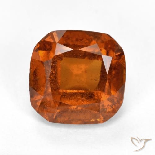 2.03ct 자연스러운 붉은 오렌지 헤소나이트 가넷, 에메랄드 컷, VS-SI
