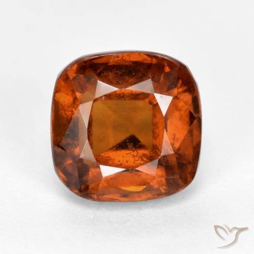 2.43ct 자연스러운 앰버 오렌지 헤소나이트 가넷, 방석, VS-SI