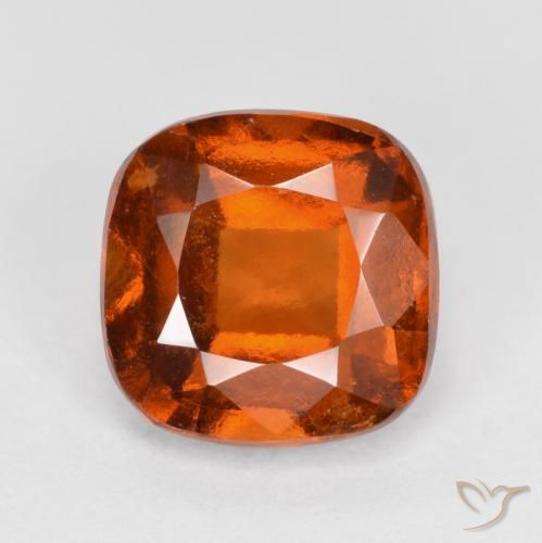 1.94ct 자연스러운 붉은 오렌지 헤소나이트 가넷, 방석, VS-SI