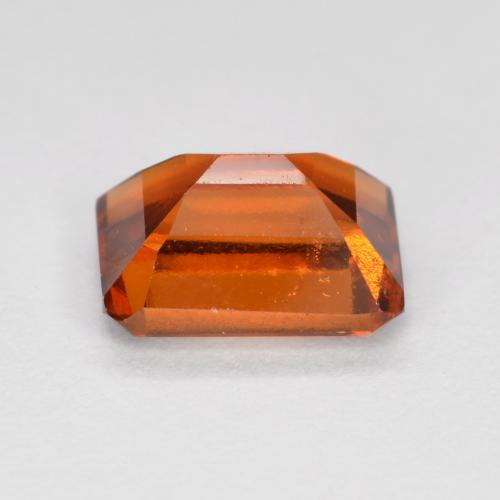 1.32캐럿 천연 앰버 오렌지 헤소나이트 가넷, 에메랄드 컷, 6.9×4.9 mm, VVS-VS