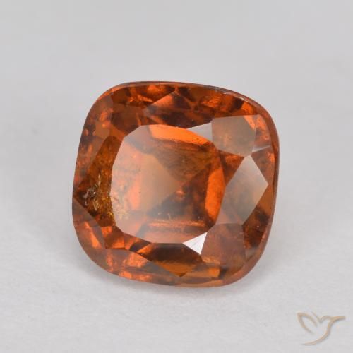 2.08ct 자연스러운 딥 오렌지 헤소나이트 가넷, 방석, SI