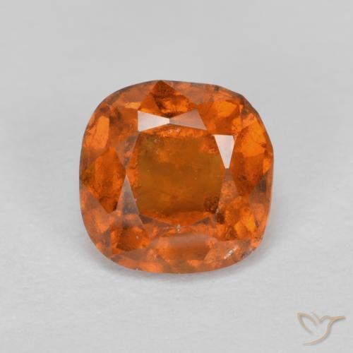1.20ct 자연스러운 파이어 오렌지 헤소나이트 가넷, 방석, VS-SI