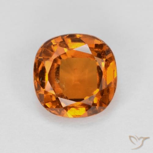 1.21ct 자연스러운 딥 오렌지 헤소나이트 가넷, 방석, VS-SI