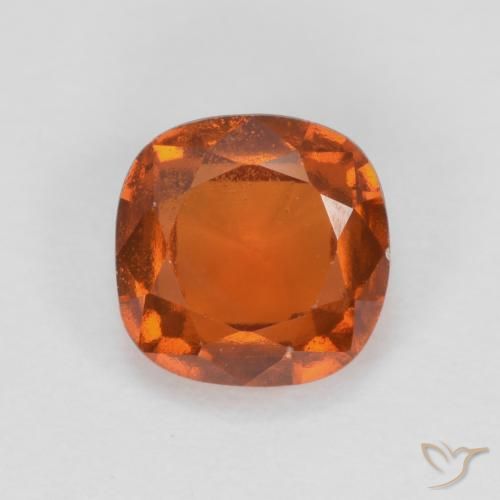 1.38ct 자연스러운 앰버 오렌지 헤소나이트 가넷, 방석, VS-SI