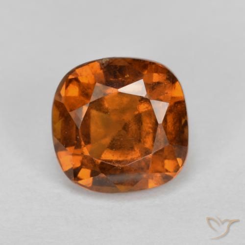 1.37ct 자연스러운 앰버 오렌지 헤소나이트 가넷, 방석, VS-SI