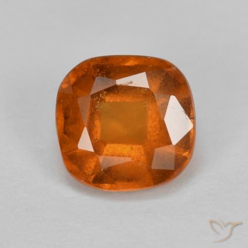 1.28ct 자연스러운 딥 오렌지 헤소나이트 가넷, 방석, VS-SI