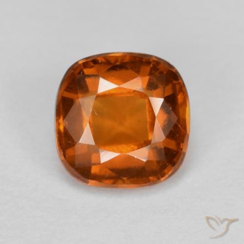 1.26ct 자연스러운 붉은 오렌지 헤소나이트 가넷, 방석, VS-SI