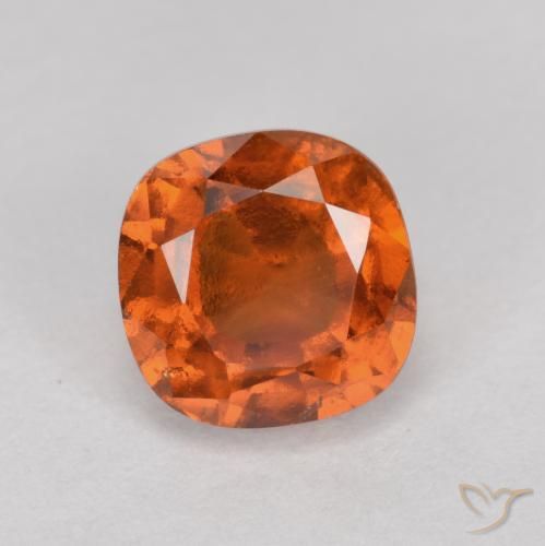 1.63ct 자연스러운 미디엄 오렌지 헤소나이트 가넷, 방석, VS-SI
