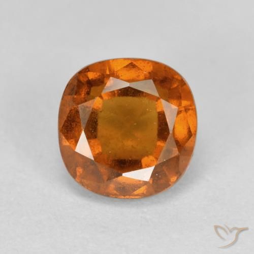 1.29ct 자연스러운 딥 오렌지 헤소나이트 가넷, 방석, VS-SI