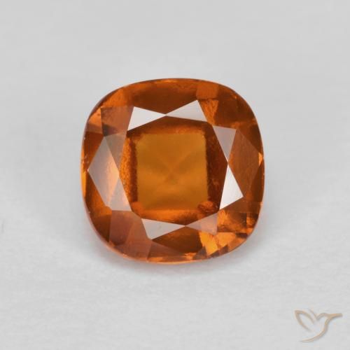 1.30ct 자연스러운 딥 오렌지 헤소나이트 가넷, 방석, VS-SI