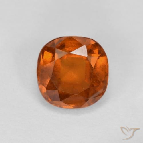 1.39ct 자연스러운 딥 오렌지 헤소나이트 가넷, 방석, VS-SI