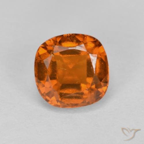 1.50ct 자연스러운 미디엄 다크 오렌지 헤소나이트 가넷, 방석, VS-SI
