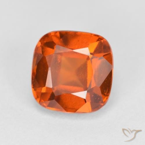 2.18ct 자연스러운 미디엄 오렌지 헤소나이트 가넷, 방석, VVS-VS