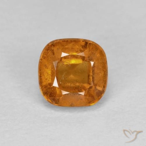0.93ct 자연스러운 딥 오렌지 헤소나이트 가넷, 방석, SI