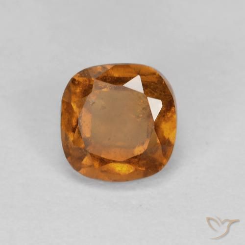 0.95ct 자연스러운 미디엄 오렌지 헤소나이트 가넷, 방석, SI