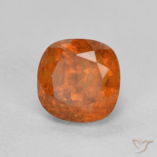 1.00ct 자연스러운 딥 오렌지 헤소나이트 가넷, 방석, SI