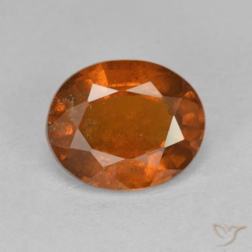 2.53ct 자연스러운 앰버 오렌지 헤소나이트 가넷, 타원형, VS-SI