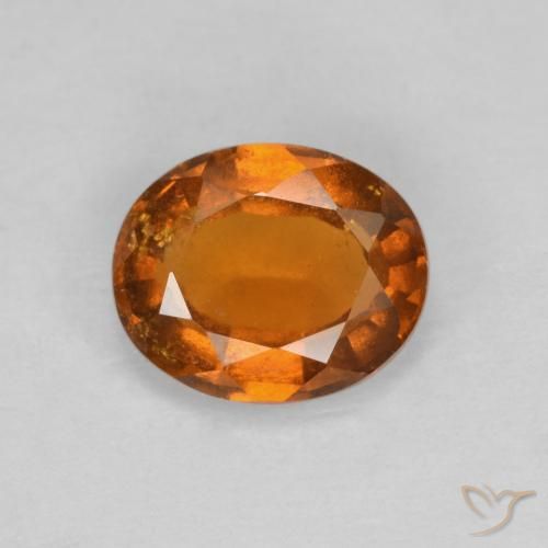 1.85ct 자연스러운 딥 오렌지 헤소나이트 가넷, 타원형, VS-SI
