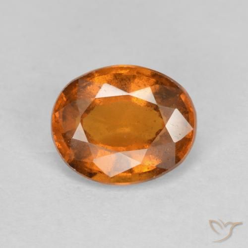 1.77ct 자연스러운 노란 오렌지 헤소나이트 가넷, 타원형, VS-SI