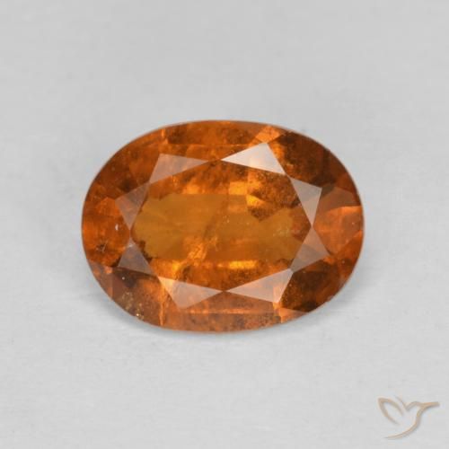 2.33ct 자연스러운 딥 오렌지 헤소나이트 가넷, 타원형, VS-SI