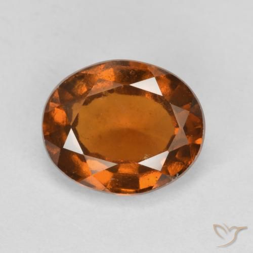 2.28ct 자연스러운 앰버 오렌지 헤소나이트 가넷, 타원형, VS