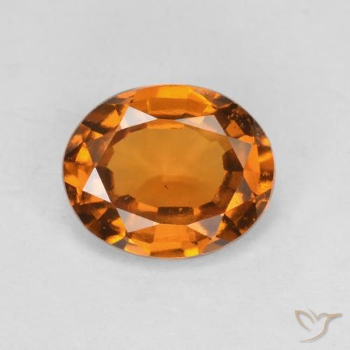1.69ct 자연스러운 미디엄 오렌지 헤소나이트 가넷, 타원형, VS