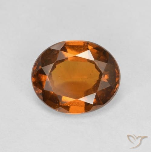 1.65ct 자연스러운 앰버 오렌지 헤소나이트 가넷, 타원형, VS
