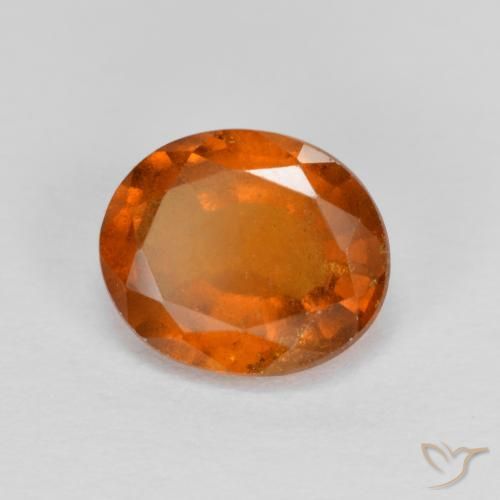 1.76ct 자연스러운 미디엄 오렌지 헤소나이트 가넷, 타원형, VS-SI