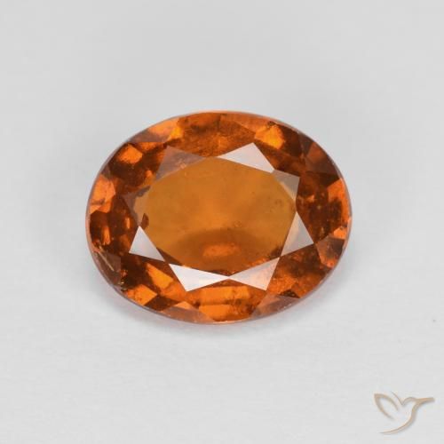1.97ct 자연스러운 미디엄 오렌지 헤소나이트 가넷, 타원형, VS-SI