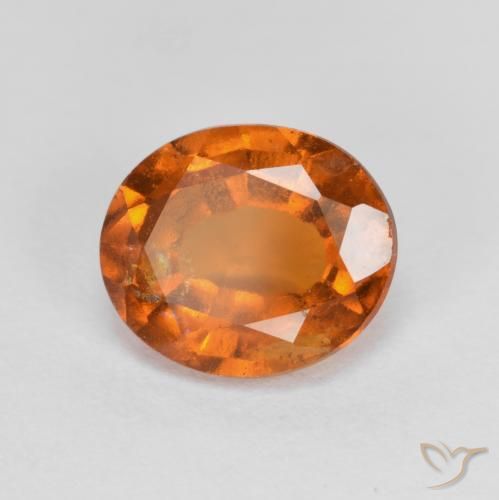 2.09ct 자연스러운 미디엄 다크 오렌지 헤소나이트 가넷, 타원형, VS-SI