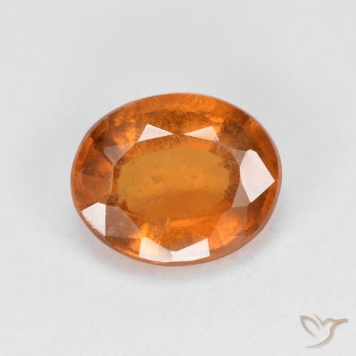 2.14ct 자연스러운 미디엄 오렌지 헤소나이트 가넷, 타원형, VS-SI