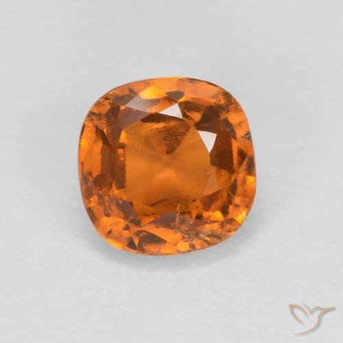 0.93ct 자연스러운 미디엄 오렌지 헤소나이트 가넷, 방석, SI