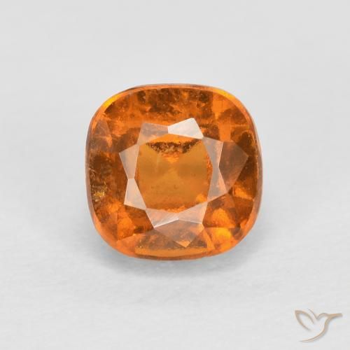 1.02ct 자연스러운 미디엄 오렌지 헤소나이트 가넷, 방석, SI