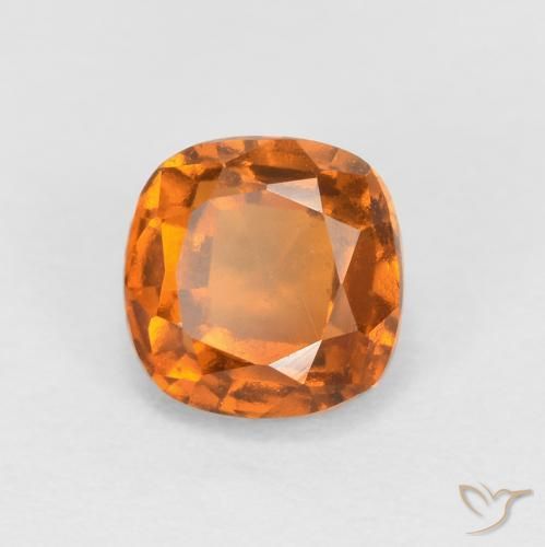0.92ct 자연스러운 노란 오렌지 헤소나이트 가넷, 방석, SI