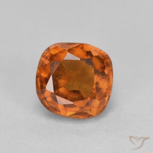 1.05ct 자연스러운 미디엄 다크 오렌지 헤소나이트 가넷, 방석, SI